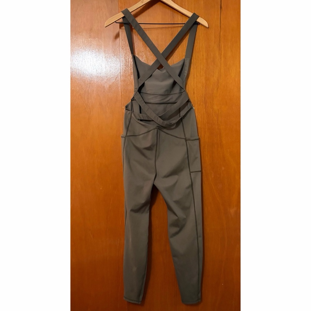 Free People FP Movement My High One Piece Jumpsuit Bodysuit Charcoal Brown - Picture 8 of 13